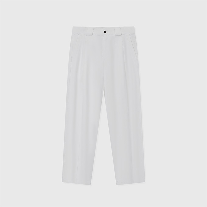 brunello cucinelli panama cotton linen pleated straight leg trousers
